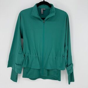 SWEATY BETTY FAST LANE RUNNING JACKET WAVE GREEN 0/2 ATHLETIC JACKET